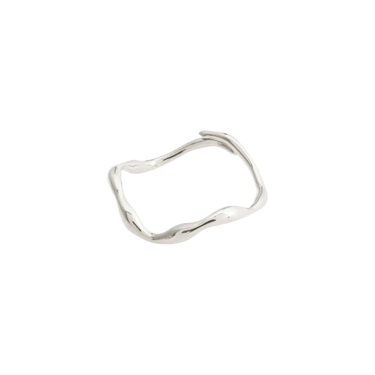 Pilgrim: LULU recycled organic shaped stack ring silver-plated