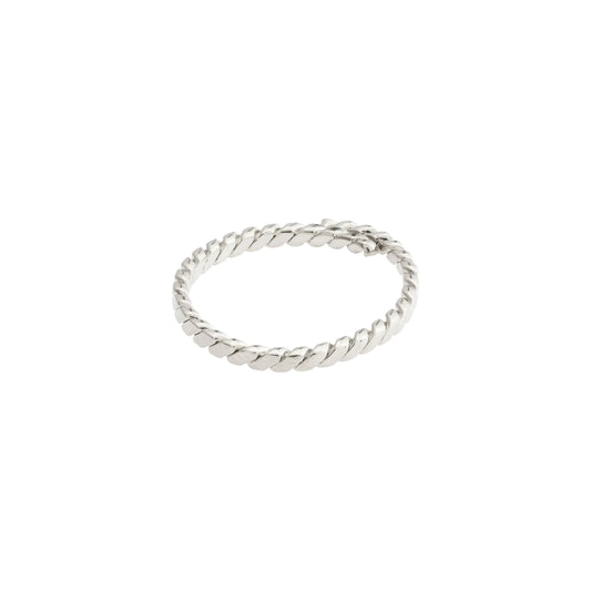 Pilgrim: LULU recycled twisted stack ring silver-plated