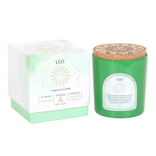 GEMSTONE ZODIAC CANDLE | LEO ORANGE & BERGAMOT