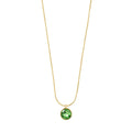 Pilgrim: Callie Recycled Crystal Pendant Necklace Green/Gold