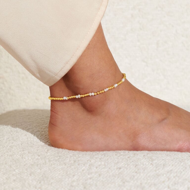 Joma Jewellery | Pearl Anklet Gold