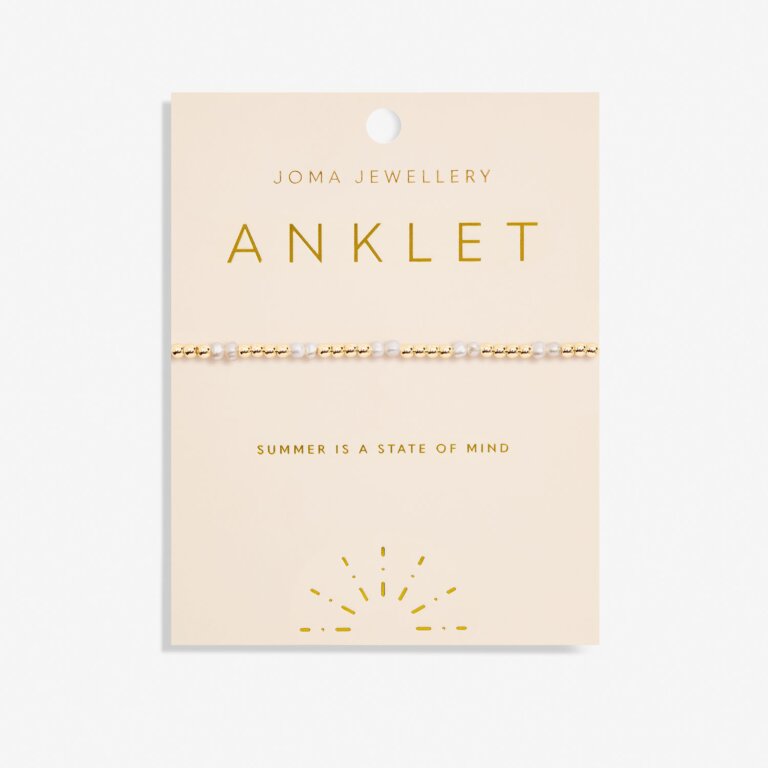 Joma Jewellery | Pearl Anklet Gold