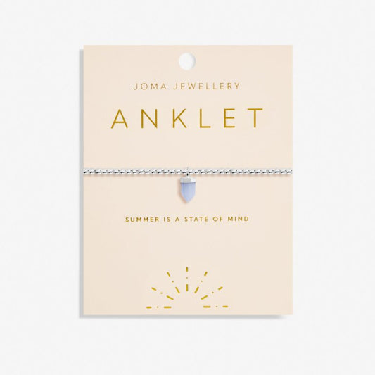 Joma Jewellery | Blue Crystal Agate Anklet