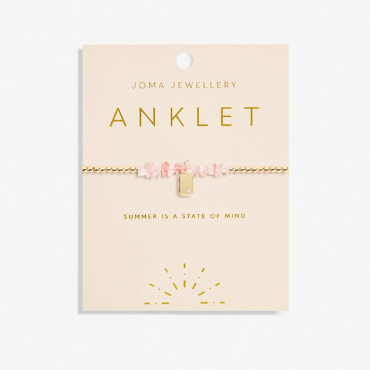 Joma Jewellery | Pink Crystal Anklet