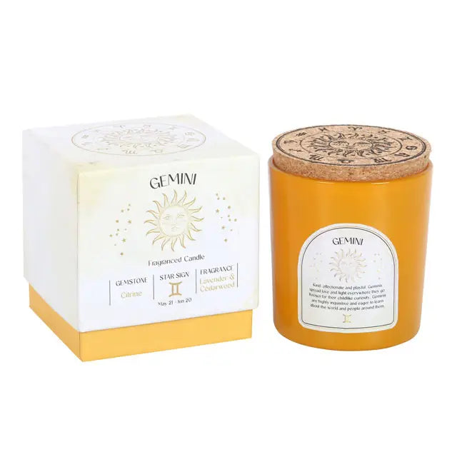 GEMSTONE ZODIAC CANDLE | GEMINI LAVENDER & CEDARWOOD