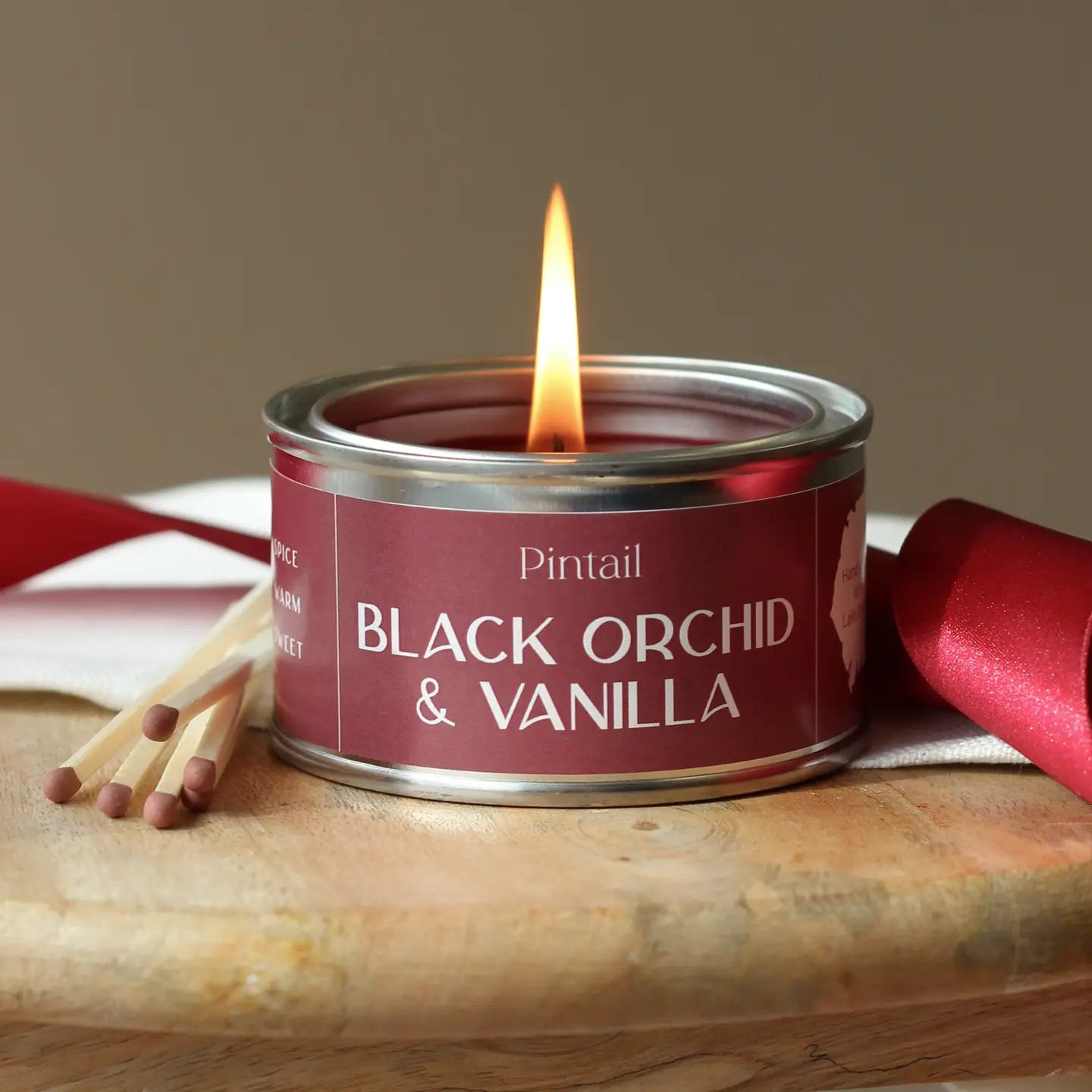 Pintail Paint Pot Candle Tin | Black Orchid & Vanilla