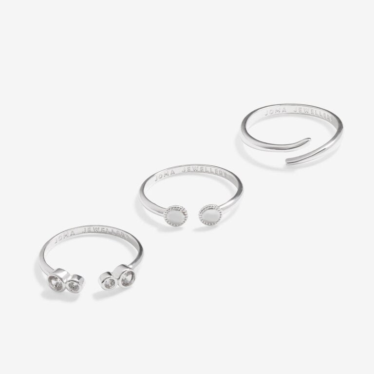 Joma Jewellery | Stacks Of Style Set Of 3 CZ Rings