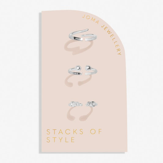 Joma Jewellery | Stacks Of Style Set Of 3 CZ Rings