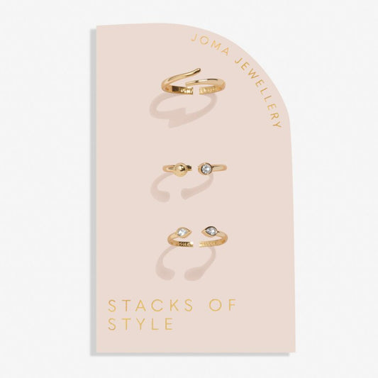 Joma Jewellery | Stacks Of Style Set Of 3 Rings