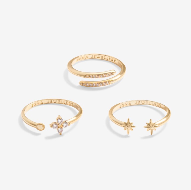 Joma Jewellery | Stacks Of Style Set Of 3 Star Rings