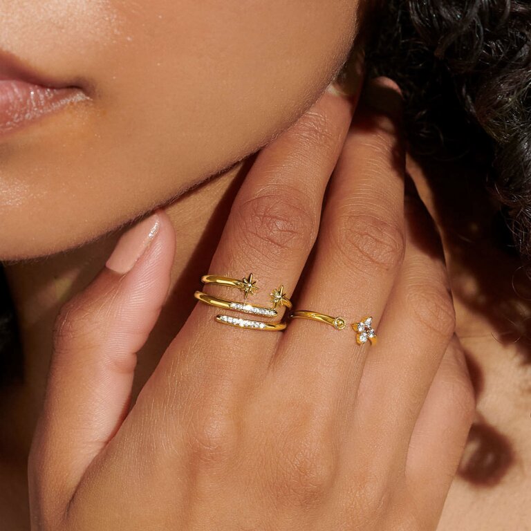 Joma Jewellery | Stacks Of Style Set Of 3 Star Rings