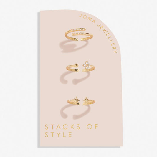 Joma Jewellery | Stacks Of Style Set Of 3 Star Rings