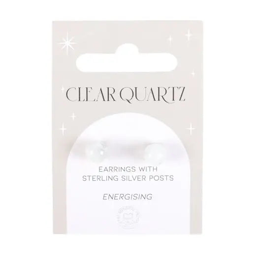 Semi Precious Crystal Earrings | Clear Quartz