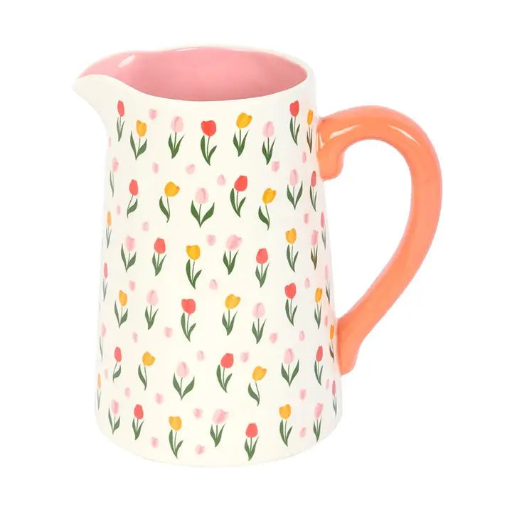 Spring Tulip Print Mother's Day Flower Jug