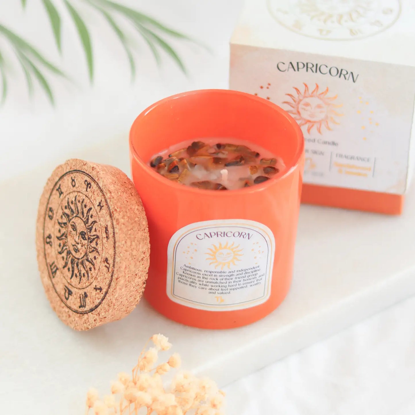 GEMSTONE ZODIAC CANDLE | APRICORN SANDALWOOD & JASMINE