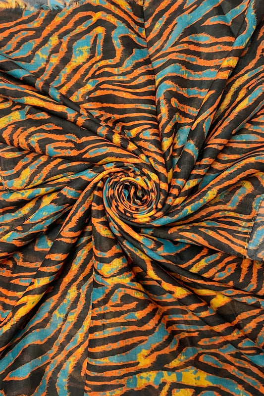 Colourful Zebra Print Scarf