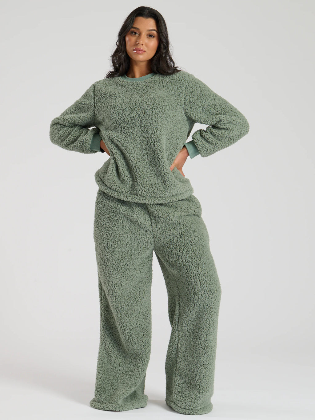 Green Borg Jumper & Wide Leg Lounge Set
