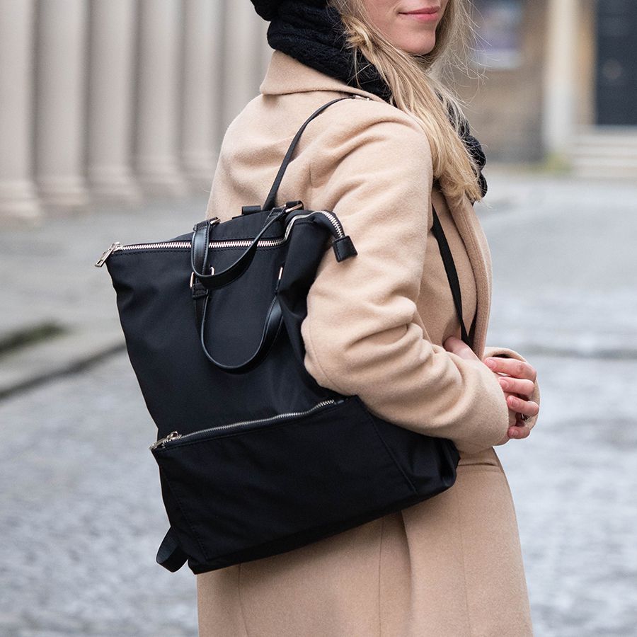 Black Nylon Backpack