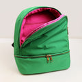 Emerald Recycled Backpack With Pink Lining