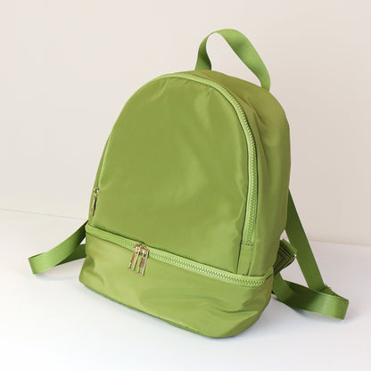 Lime Recycled Backpack With Orange Lining