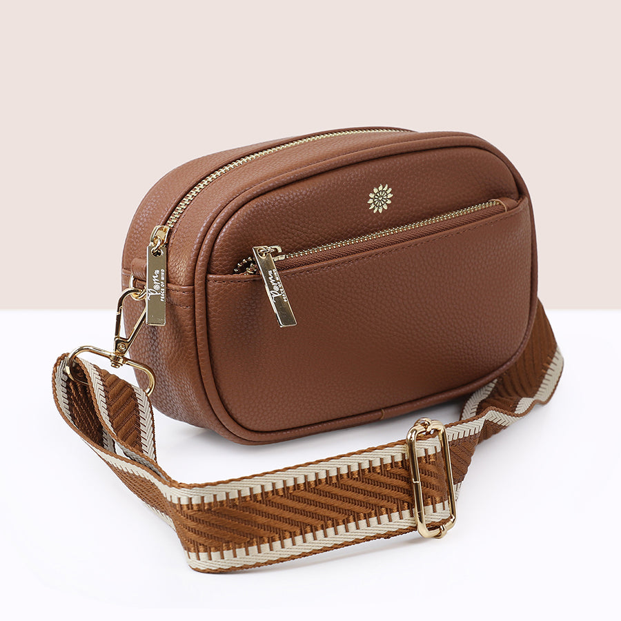 Vegan Leather Camera Bag | Tan