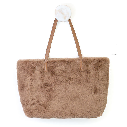 Taupe Faux Fur Bag