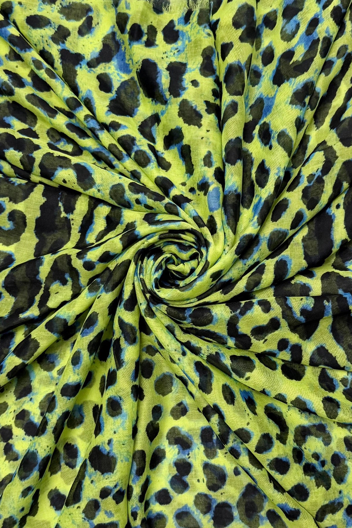 Festival Leopard Print Scarf | Neon Green