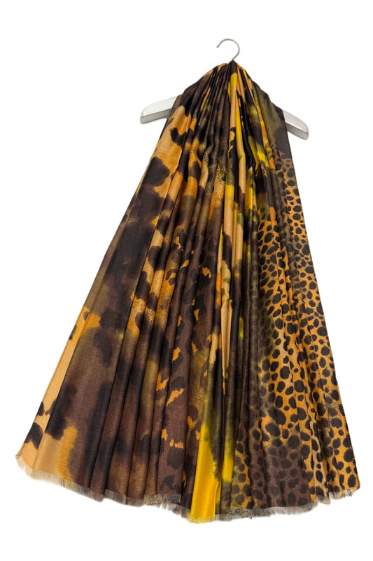 Abstract Cheetah & Leopard Print Scarf