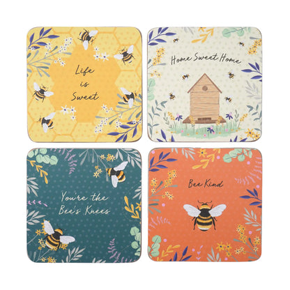 The Beekeeper Set of 4 Coasters