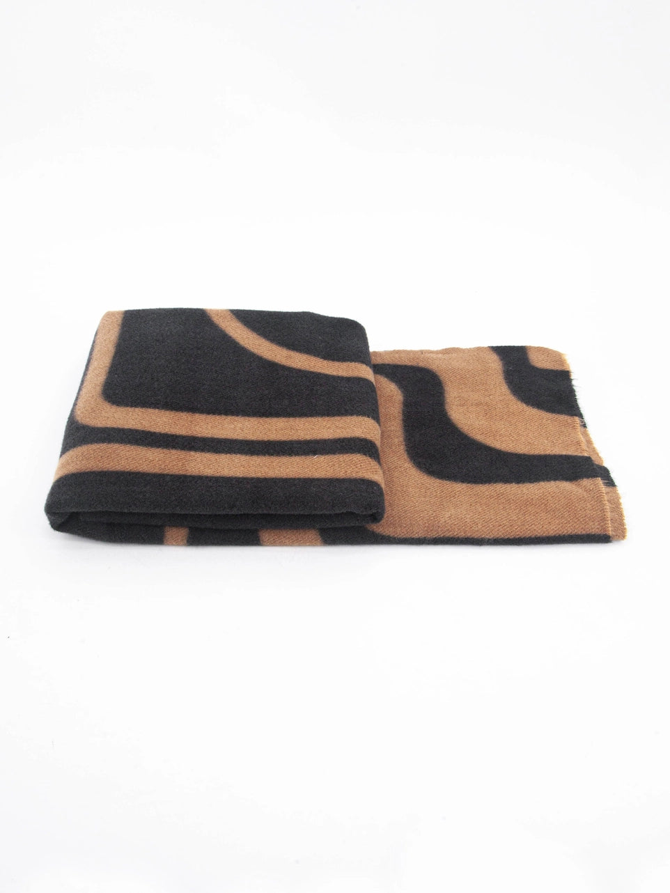 Stripe Geometric Scarf | Rust