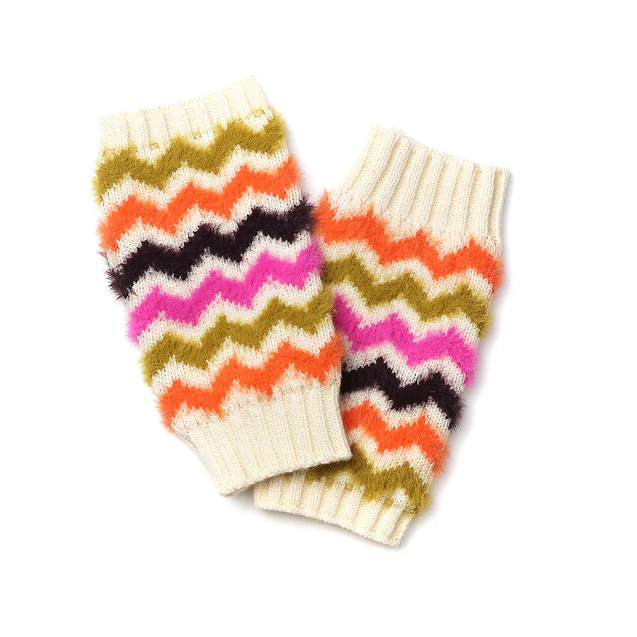 Bright Mix Chevron Wrist Warmers