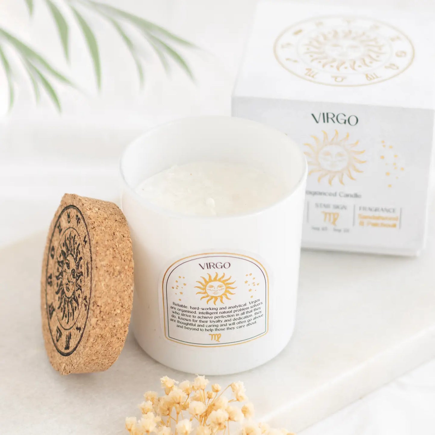 GEMSTONE ZODIAC CANDLE | VIRGO SANDALWOOD & PATCHOULI