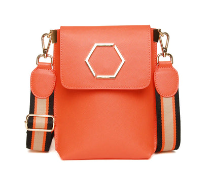 Orange - Brompton Honeycomb Cross Body Bag