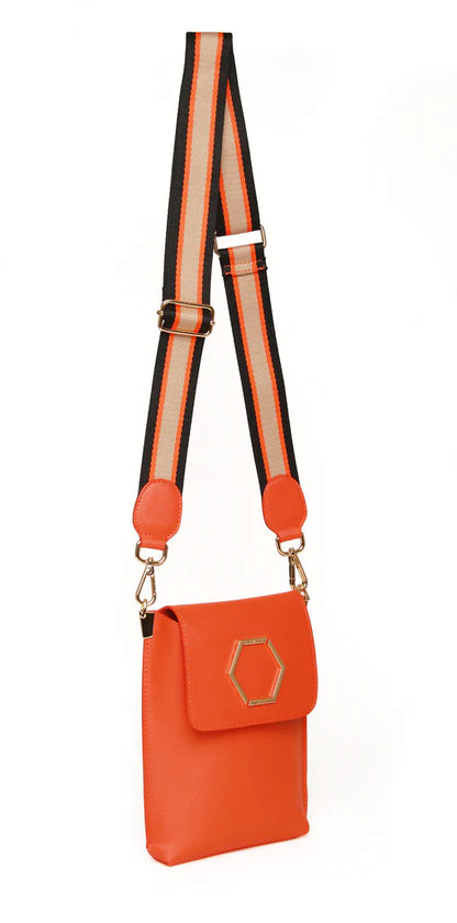 Orange - Brompton Honeycomb Cross Body Bag