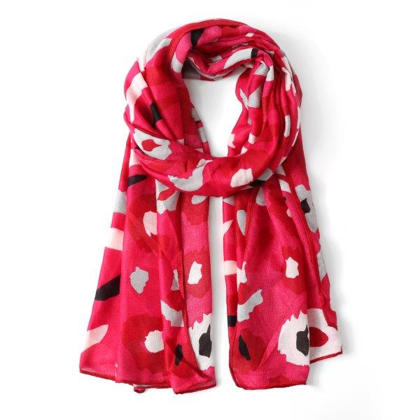 Eco Style Scarf | Animal Print Fuchsia