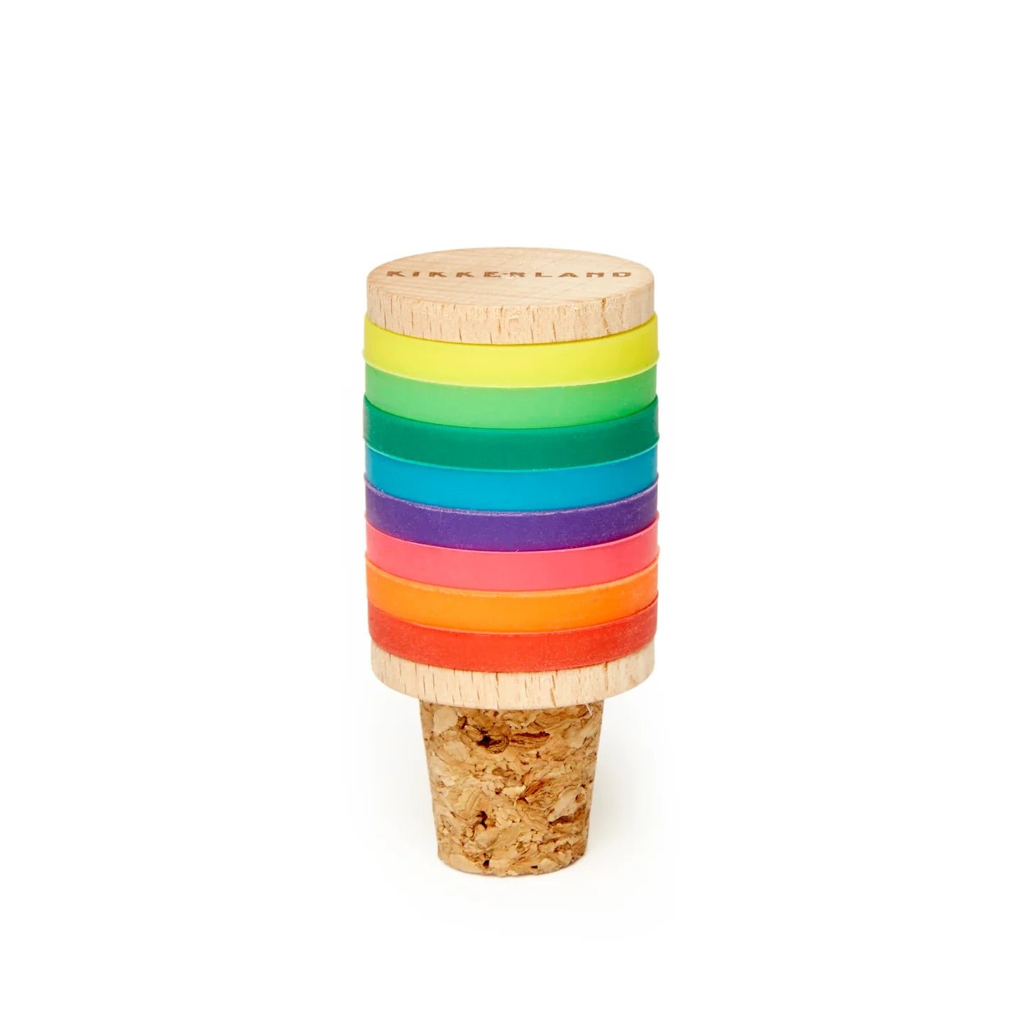 Rainbow Wine Rings & Stopper