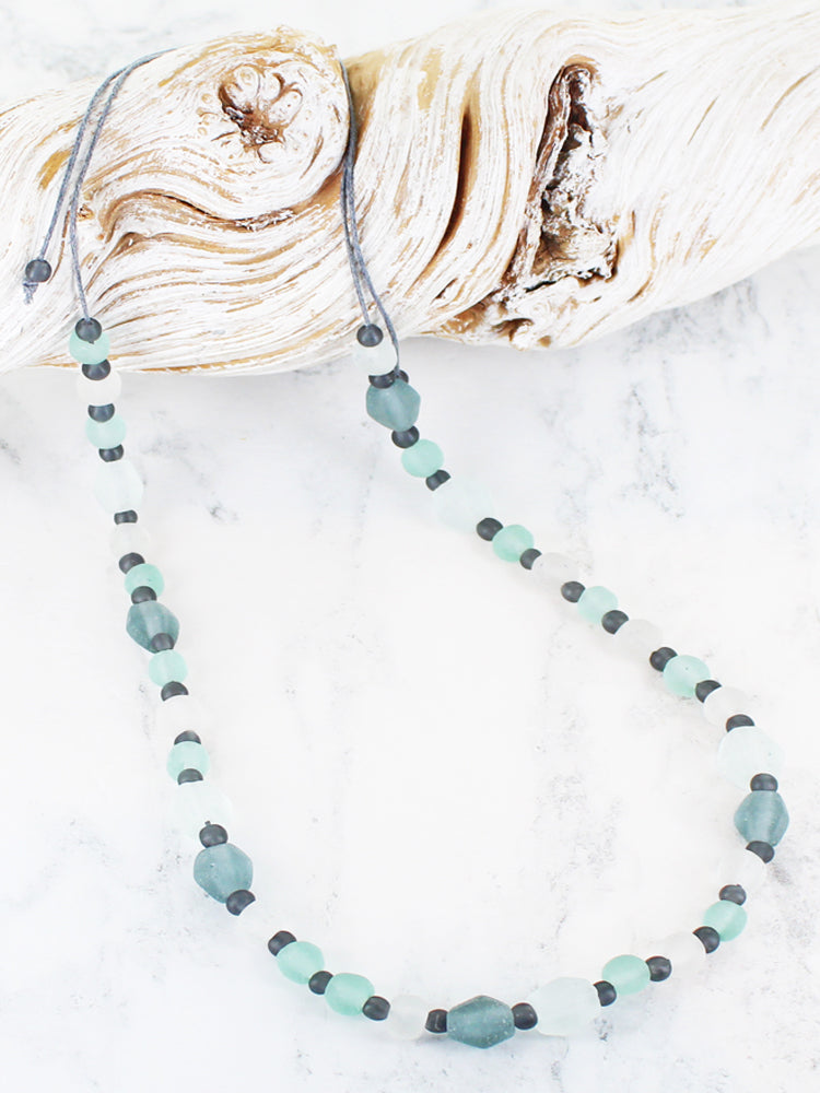 Recycled Glass Necklace | Green