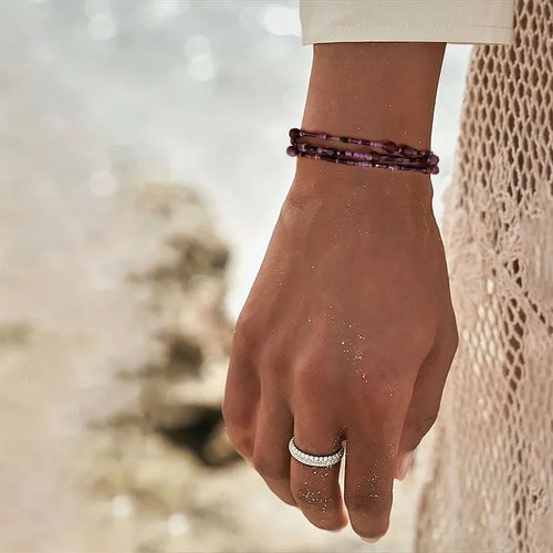 Bohemian Beaded Beach Multistrand Bracelet | Green
