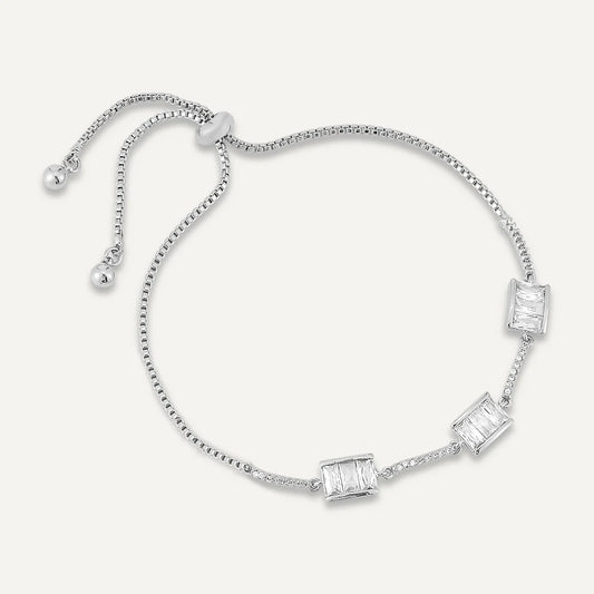 Geometric Crystal Drawstring Bracelet