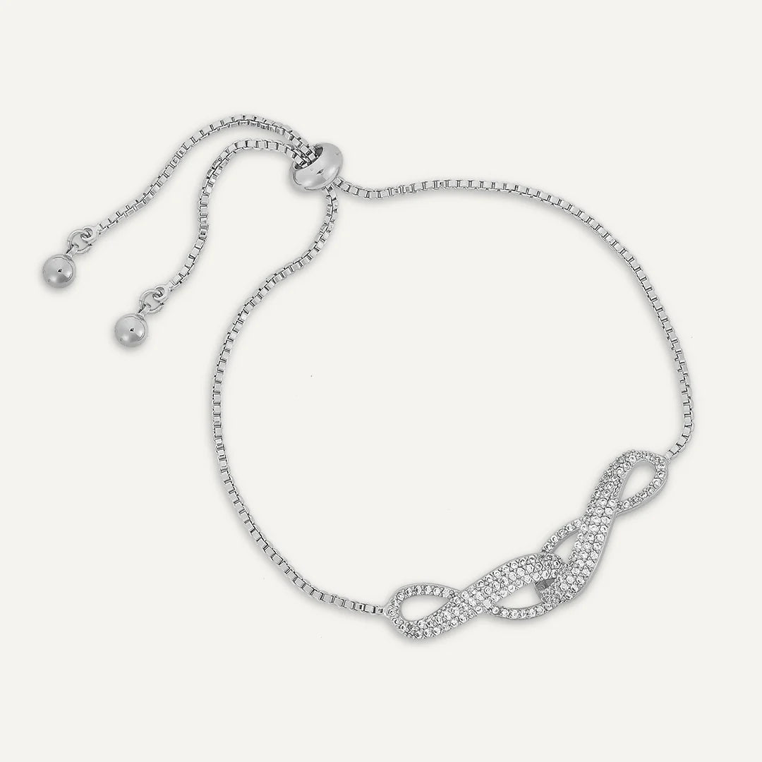 Large Infinity Crystal Drawstring Bracelet