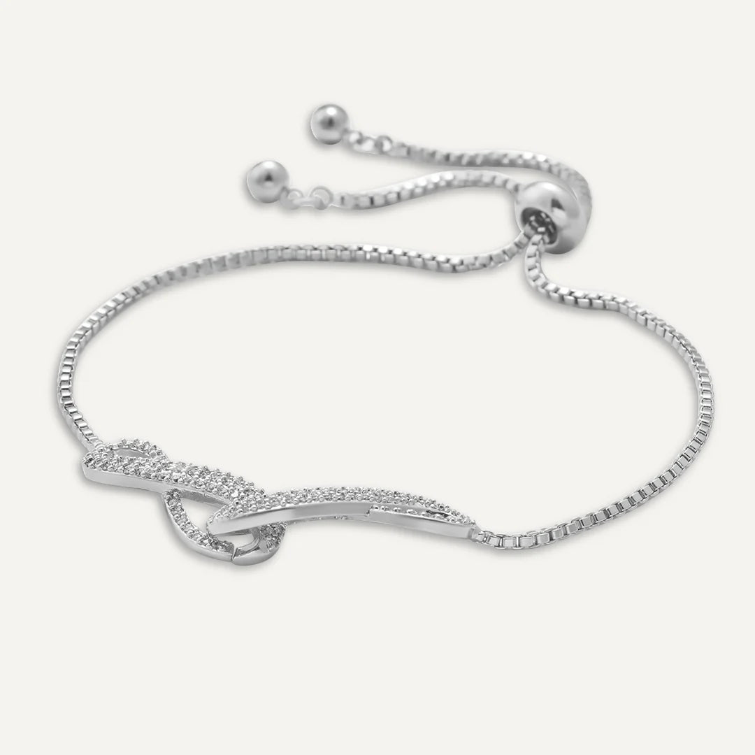 Large Infinity Crystal Drawstring Bracelet