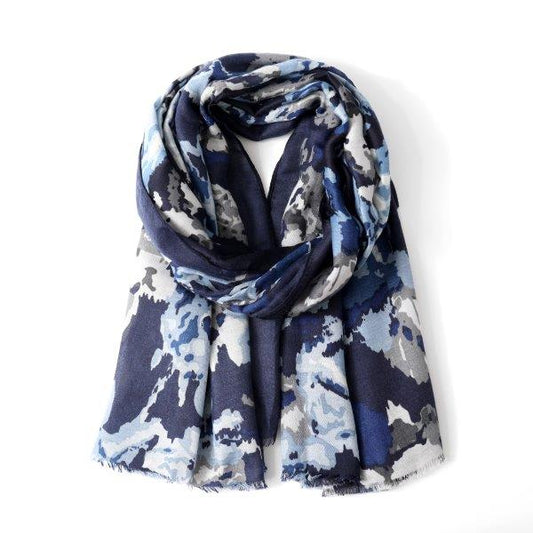 Floral Scarf | Navy