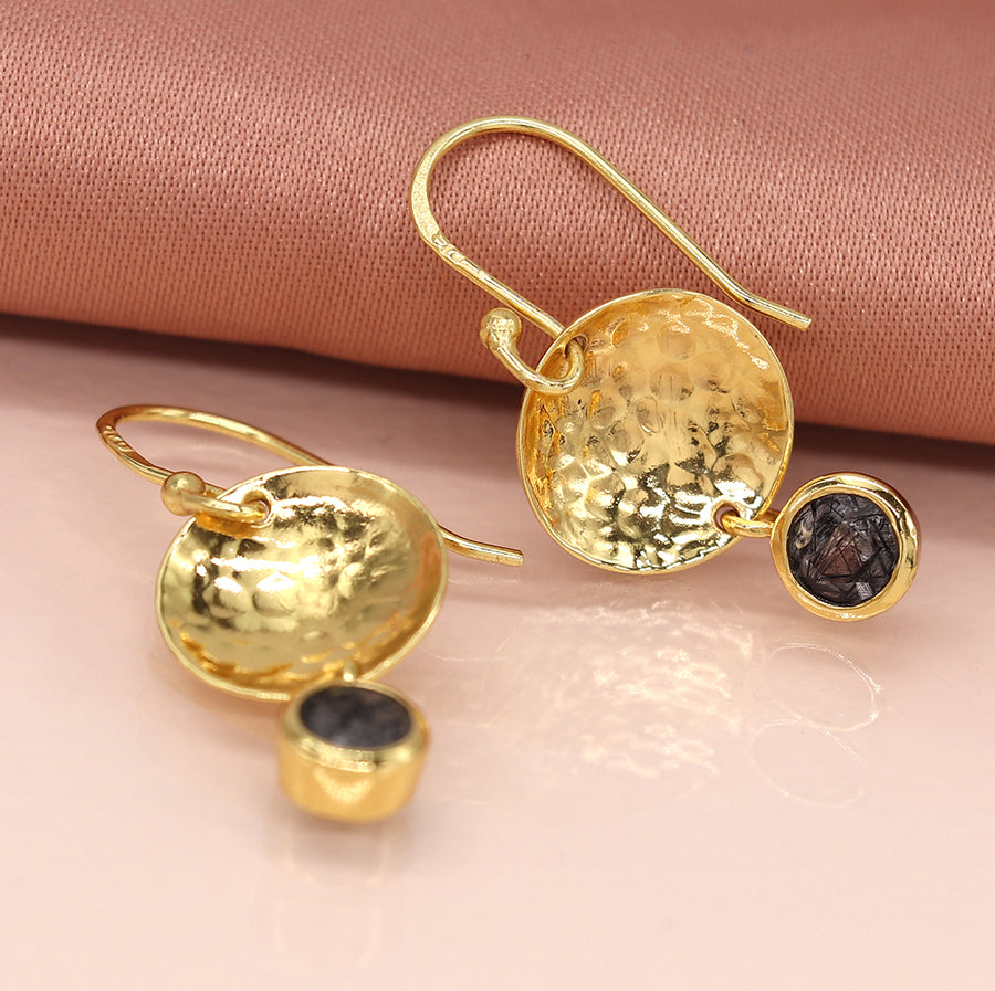 Beaten Disc Earrings