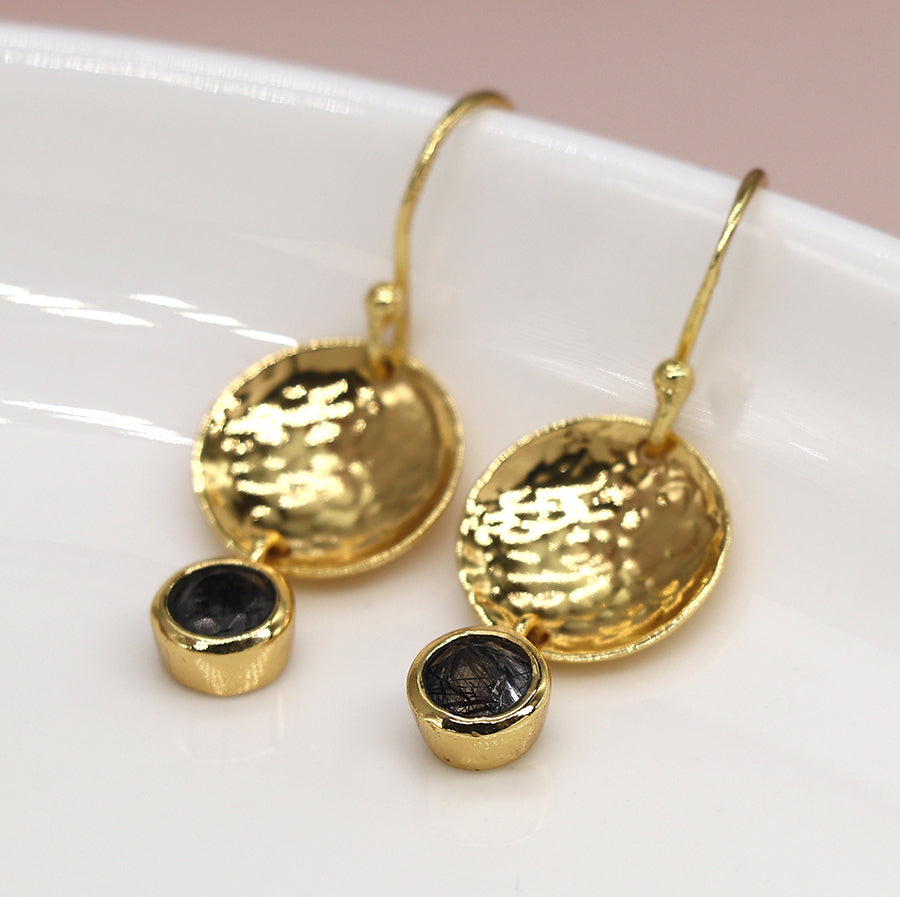 Beaten Disc Earrings