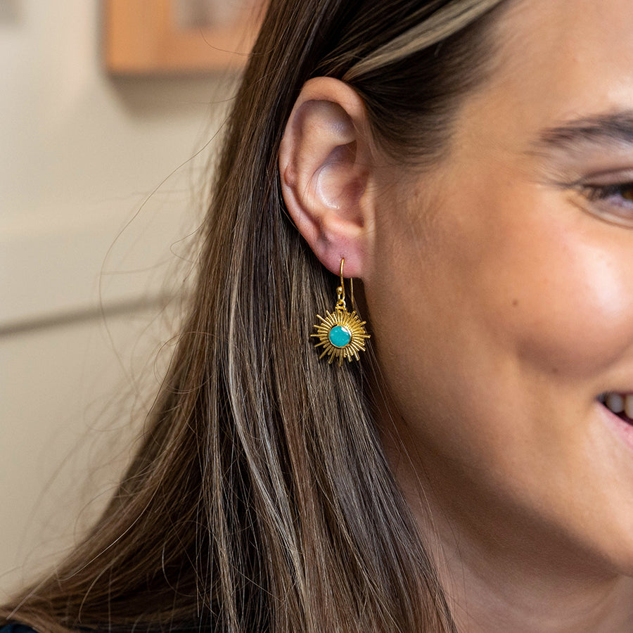 Sunburst Amazonite Earrings