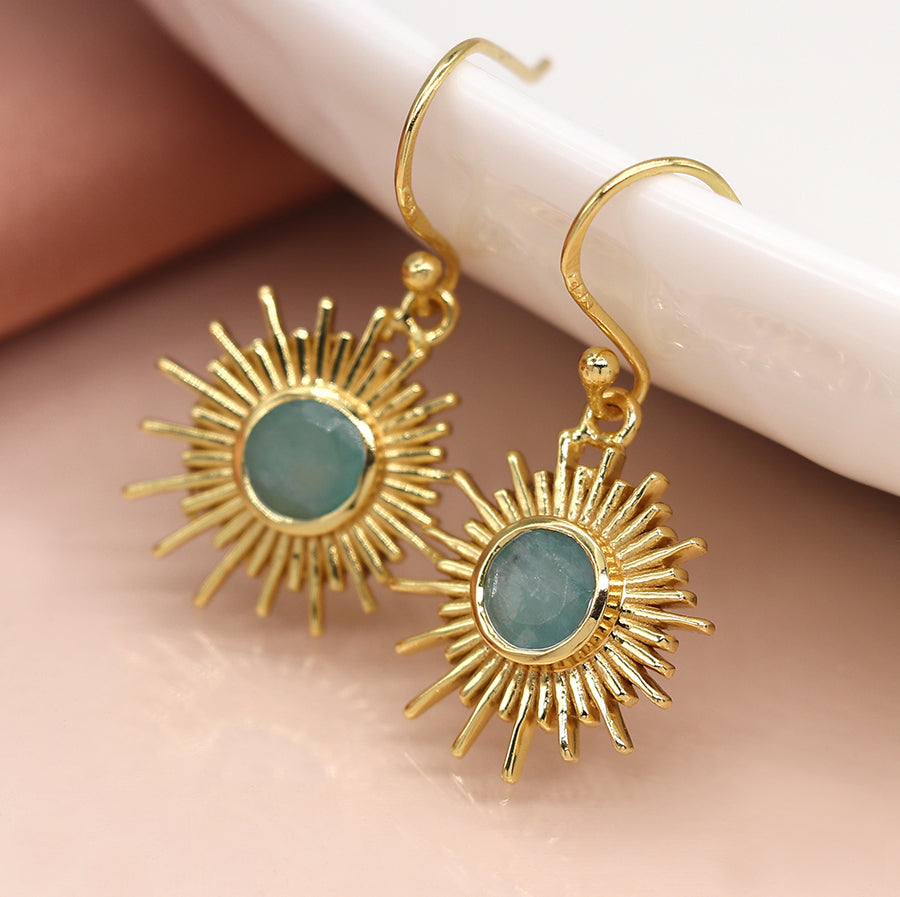 Sunburst Amazonite Earrings