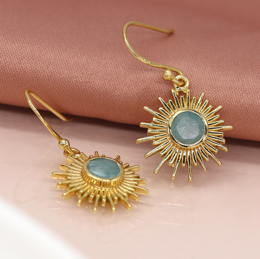 Sunburst Amazonite Earrings