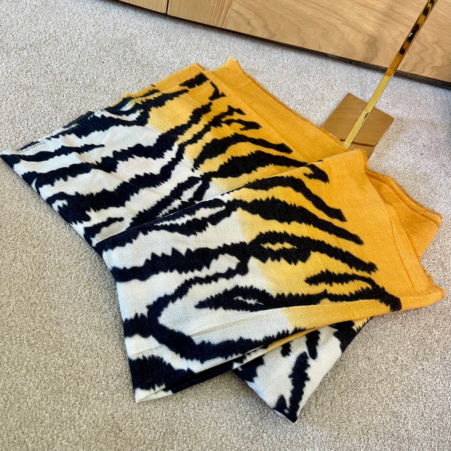 Bold Tiger Print Winter Scarf