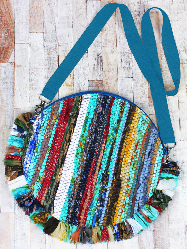 Upcycled Sari Fabric Crossbody Bag | Multicolour