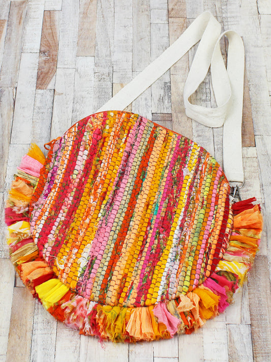 Upcycled Sari Fabric Crossbody Bag | Sunshine Mix